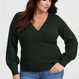 Torrid Vegan Cashmere Surplice Sweater